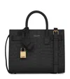 Saint Laurent Nano Sac De Jour Crocodile-effect Tote Bag In Black