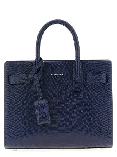Saint Laurent Nano Sac De Jour Handbag In Blue