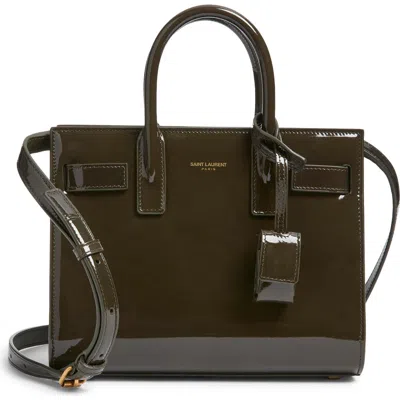 Saint Laurent Nano Sac De Jour Patent Leather Handbag
