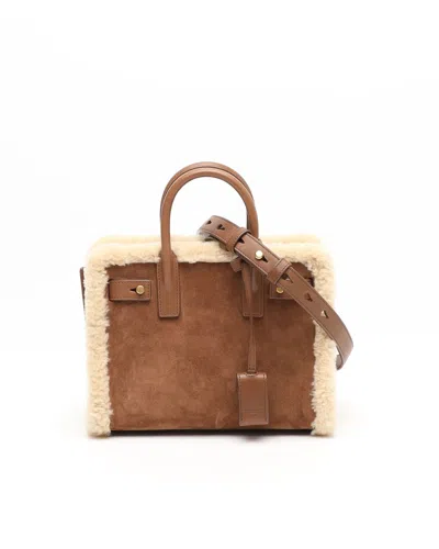 Saint Laurent Nano Sac De Jour Soft Bag In Brown