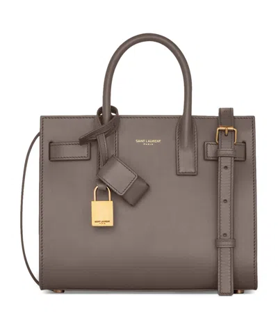 Saint Laurent Nano Sac De Jour Tote Bag In Gray