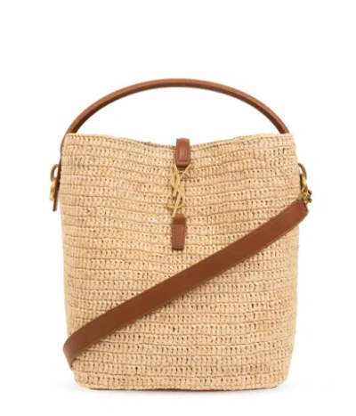 Saint Laurent Natural Brick Tessuto Bags In Neutral