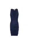 Saint Laurent Abito Canotta In Jersey In Navy