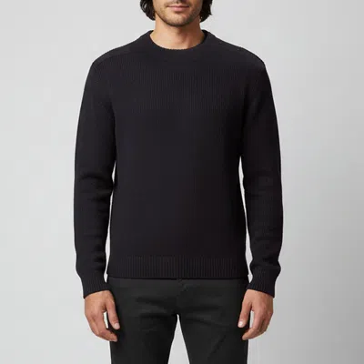 Pre-owned Saint Laurent Navy Blue Rib Knit Sweater S