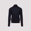 Saint Laurent Wool And Cashmere Turtleneck Pullover In Blue
