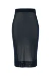 Saint Laurent Gonna In Viscosa Blu Navy  Donna In Blue
