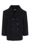 Saint Laurent Cappotto Oversize In Lana Blu Navy Donna In Blue