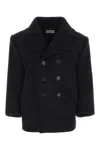 Saint Laurent Cappotto Oversize In Lana Blu Navy Donna In Blue