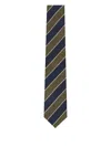 Saint Laurent Striped Tie Silk In Multi