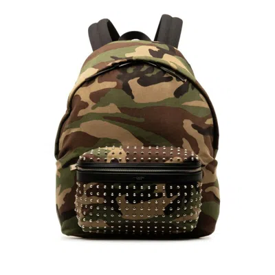 Saint Laurent Navy Leather Backpack Bag ()