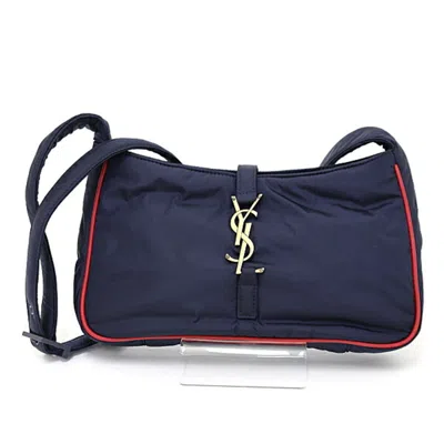 Pre-owned Saint Laurent Navy Red Color Leather Shoulder Bag ()