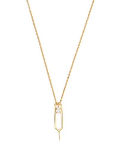 Saint Laurent Necklaces In Dore/cristal