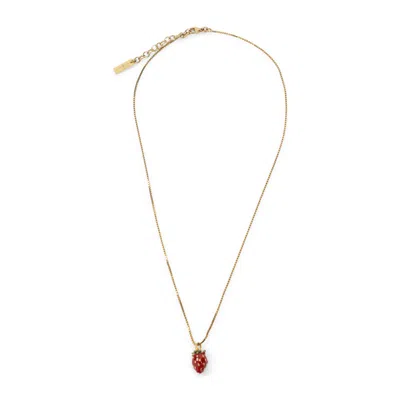 Saint Laurent Necklaces Metallic In Gold