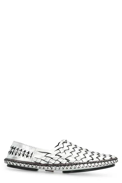 Saint Laurent Neil Leather Loafers In Silver