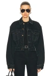 Saint Laurent Giacca Anni 80 In Denim Blu Nero Scuro In Dark Blue Black