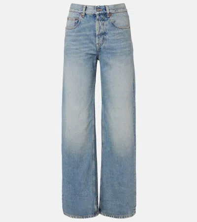 Saint Laurent Neo '90s Wide-leg Jeans In Blue