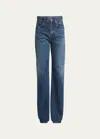 SAINT LAURENT NEO CLYDE HIGH-RISE STRAIGHT-LEG JEANS