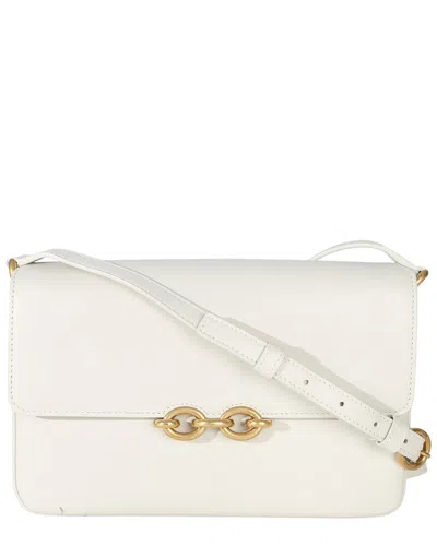 Saint Laurent Neutral; White Leather Le Maillon Satchel (authentic Pre-loved)