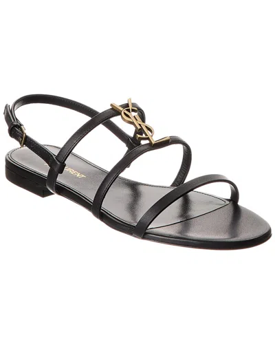 SAINT LAURENT SAINT LAURENT NEW CASSANDRA LEATHER SANDAL