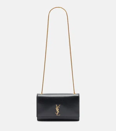 Saint Laurent New Kate Small Leather Shoulder Bag In Black