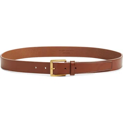 Saint Laurent New Line Buckle Leather Belt