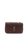Saint Laurent New Loulou Shoulder Bag In Burgundy