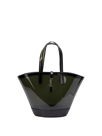 Saint Laurent `new Shape` Tote Bag In Green