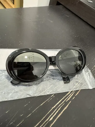 Pre-owned Saint Laurent New Sl98 Surf Sound Cobain Glasses In Black