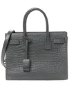 Saint Laurent New Stone Grey Croc-embossed Leather Sac De Jour (authentic Pre-  Loved)