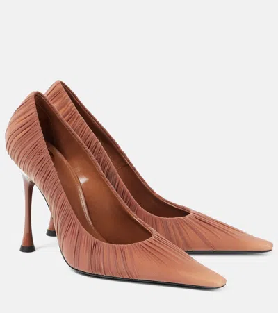 SAINT LAURENT EMMANUELLE 110 SATIN PUMPS