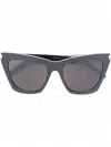 Saint Laurent Black Acetate Sl 214 Sunglasses