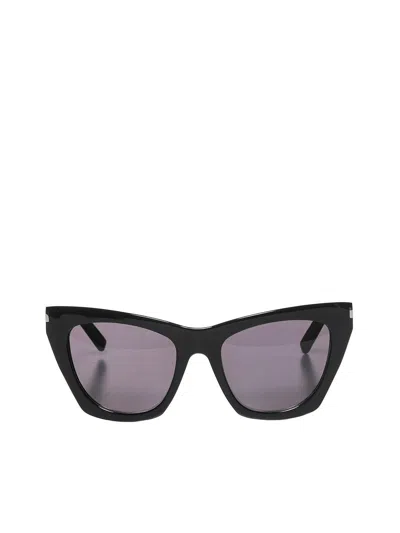 Saint Laurent New Wave Sl 214 Kate Sunglasses In Black