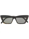 Saint Laurent New Wave Sunglasses In Brown
