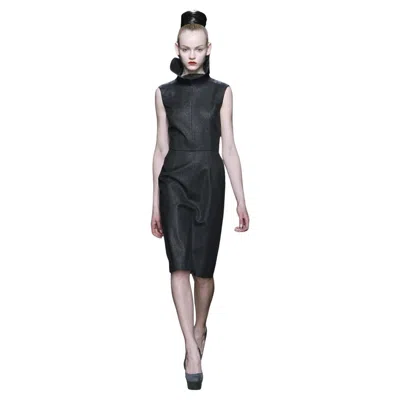 Pre-owned Saint Laurent New Yves  Ysl F/w 2009 Runway Wool Lurex Dress Sz Fr38 With Tags In Black