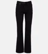 Saint Laurent Nico High-rise Wide-leg Jeans In Black