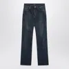 Saint Laurent Nico Jeans In Heritage Indigo Denim In Black