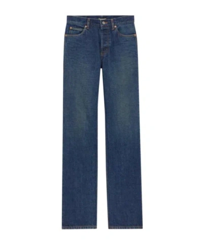 Saint Laurent Nico Low-rise Jeans In Animal Print