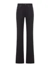 Saint Laurent Nico Low-waist Jeans In Black Denim Berlin In Black