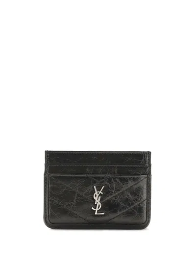 Saint Laurent Niki Card Case In Black