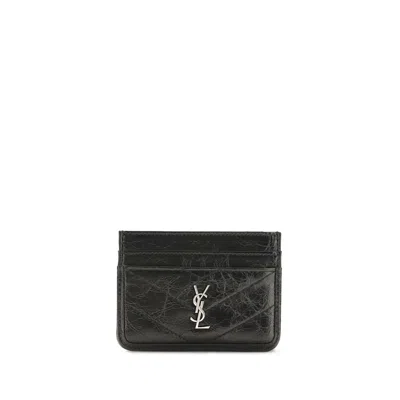 Saint Laurent Niki Card Case In Black