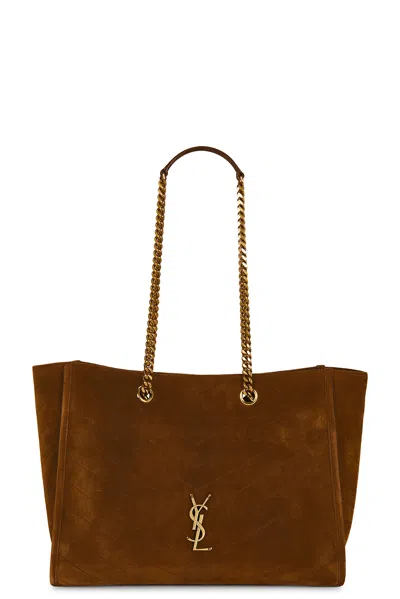 Saint Laurent Niki East West Shopping Bag In Caramel Cognac