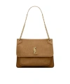 Saint Laurent Niki Large Grain Shoulder Bag In Brown