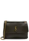 Saint Laurent Niki Large Leather Shoulder Bag In Khaki