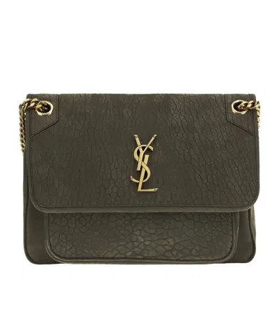 Saint Laurent Niki Leather Shoulder Bag In Green