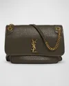 Saint Laurent Niki Large Ysl Crossbody Bag In Lambskin Leather In Light Musk