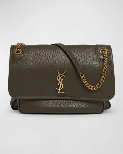 SAINT LAURENT NIKI LARGE YSL CROSSBODY BAG IN LAMBSKIN LEATHER