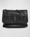 Saint Laurent Niki Large Ysl Shoulder Bag In Lambskin Leather In Nero