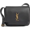 Saint Laurent Niki Leather Crossbody Bag In Black