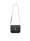Saint Laurent Niki Leather Saddlebag In Black