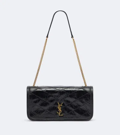 Saint Laurent Niki Leather Wallet On Chain In Black